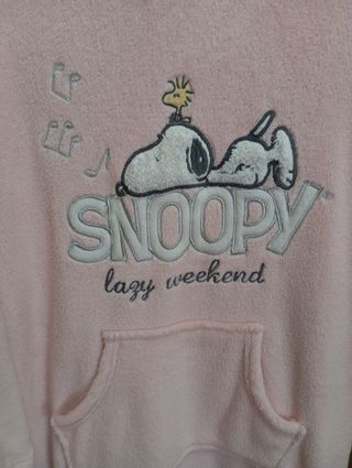 Sudadera larga Snoopy mujer con capucha.