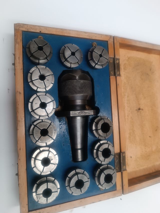 Caja Porta Pinzas y Pinzas para fresadora