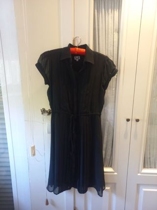 Vestido plisado Adolfo Domínguez negro