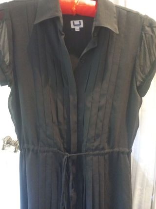 Vestido plisado Adolfo Domínguez negro