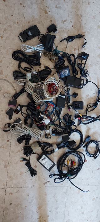 Lote cables PC audio, sonido y transformadores 
