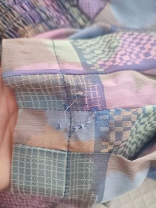 Vestido estampado azul y morado