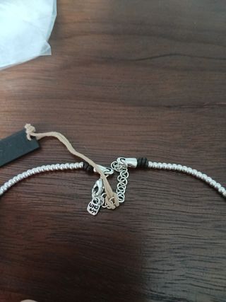 Collar UNO de 50 Plata con Piedra Azul