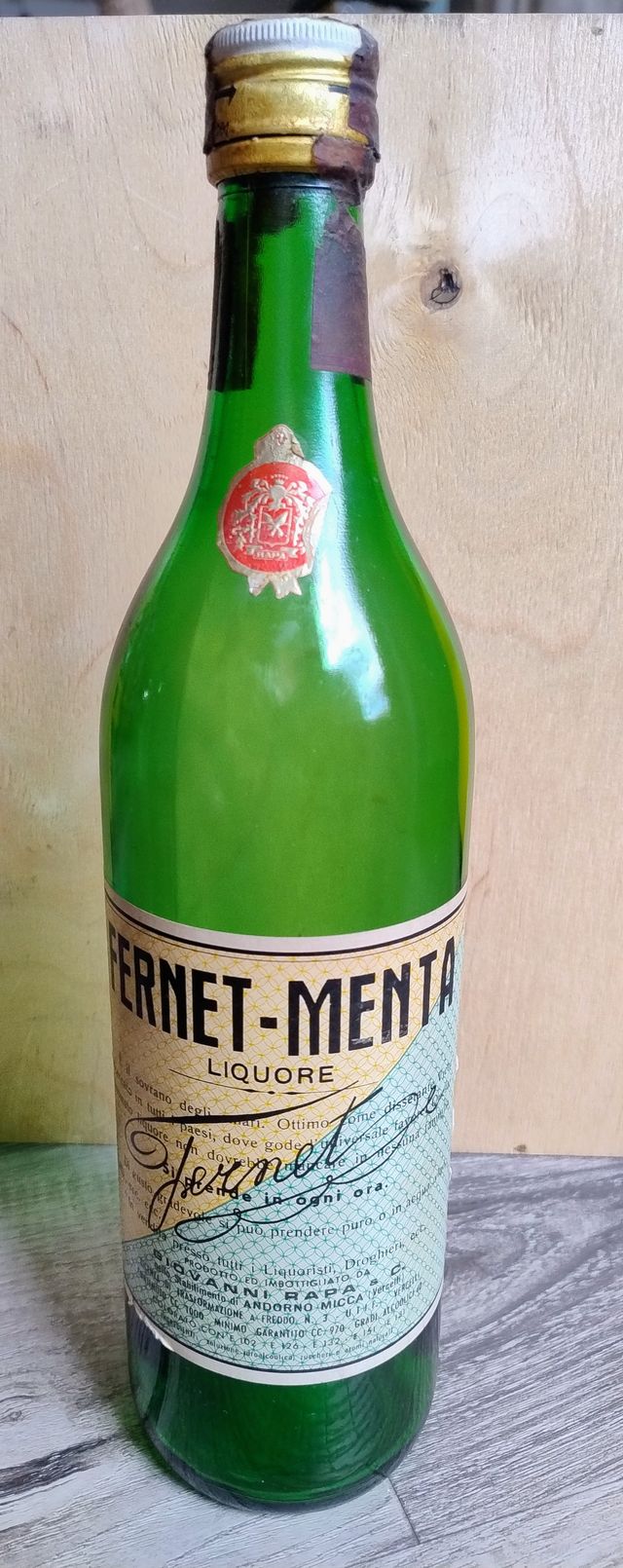 Bottiglia vuota Fernet Menta - Giovanni Rapa