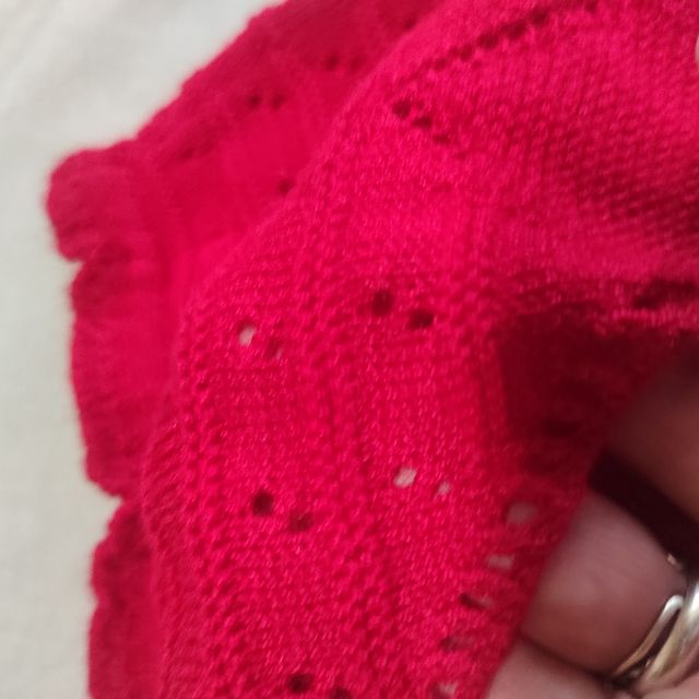 Culote de bebé ganchillo rojo