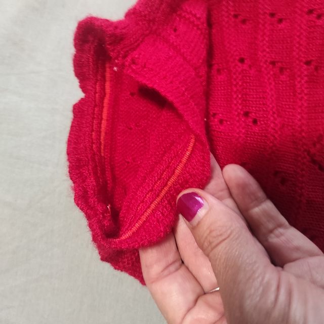 Culote de bebé ganchillo rojo