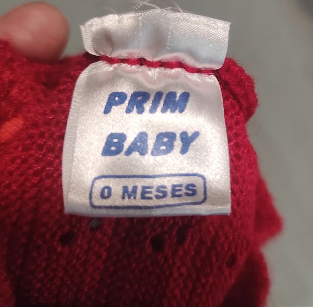 Culote de bebé ganchillo rojo