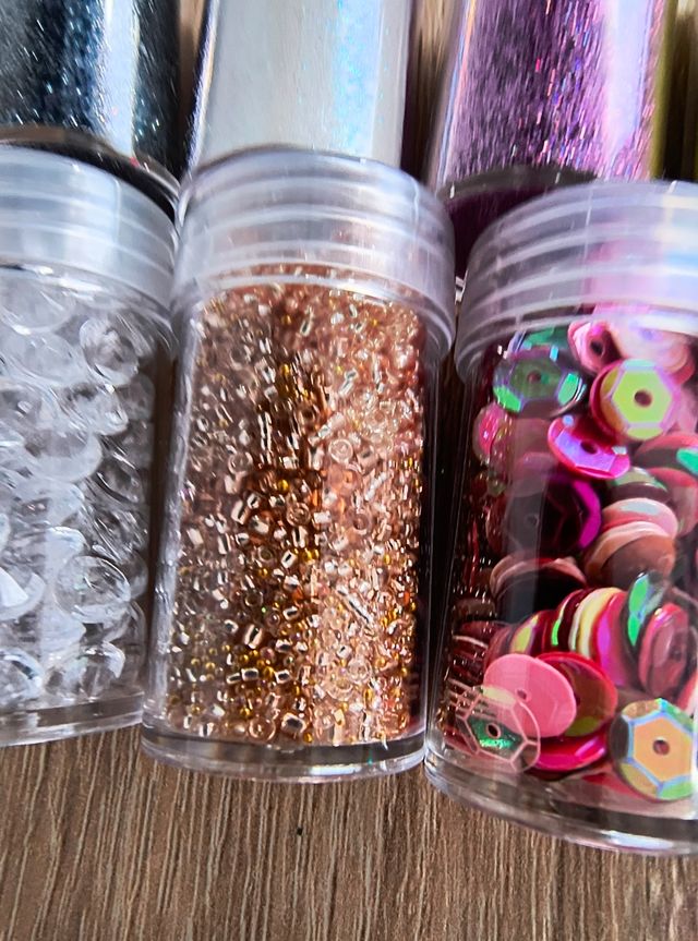 Lote 3 Purpurinas y Abalorios Manualidades