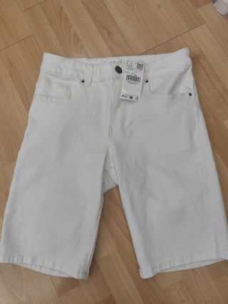 Conjunto vaquero corto, blanco-camiseta capucha 13