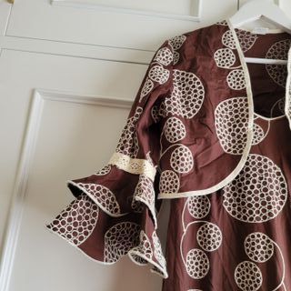 Traje Flamenca Marrón con Lunares Marca Anisa