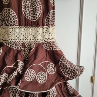 Traje Flamenca Marrón con Lunares Marca Anisa
