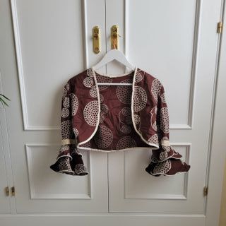 Traje Flamenca Marrón con Lunares Marca Anisa