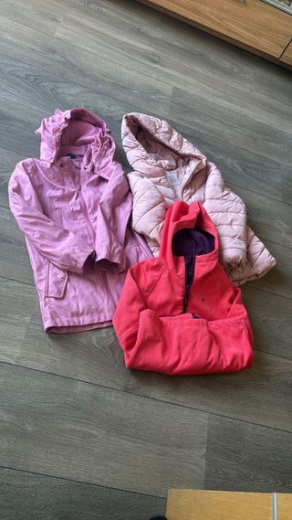 Chaquetas invierno niña T. 5/6 (rosa, rojo)