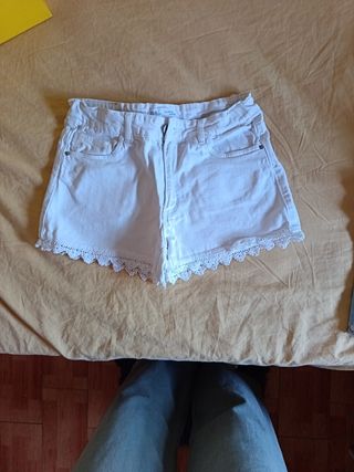Shorts blancos Zara Talla S