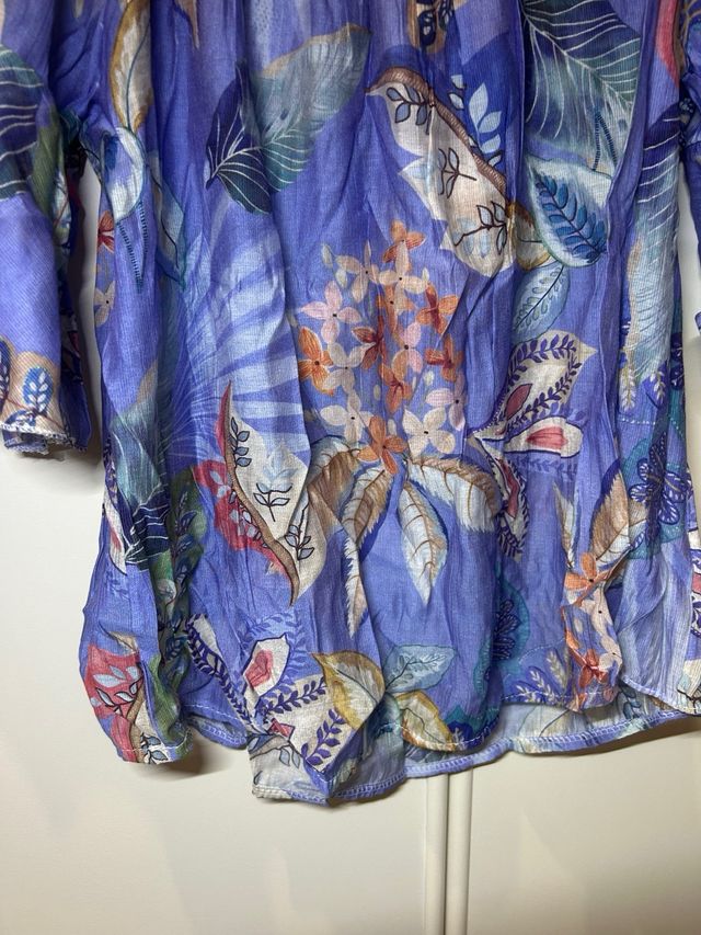 Blusa mujer estampada manga corta