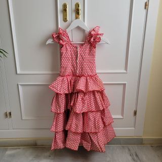 Vestido Flamenca Niña 4 Años Rojo