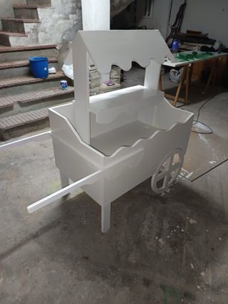 Carro para celebraciones blanco