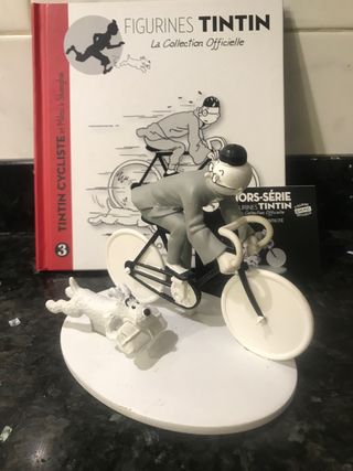Figura Tintín Ciclista y Milú Hors serie