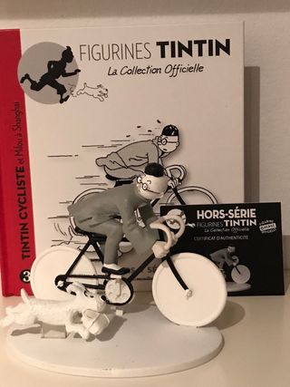 Figura Tintín Ciclista y Milú Hors serie