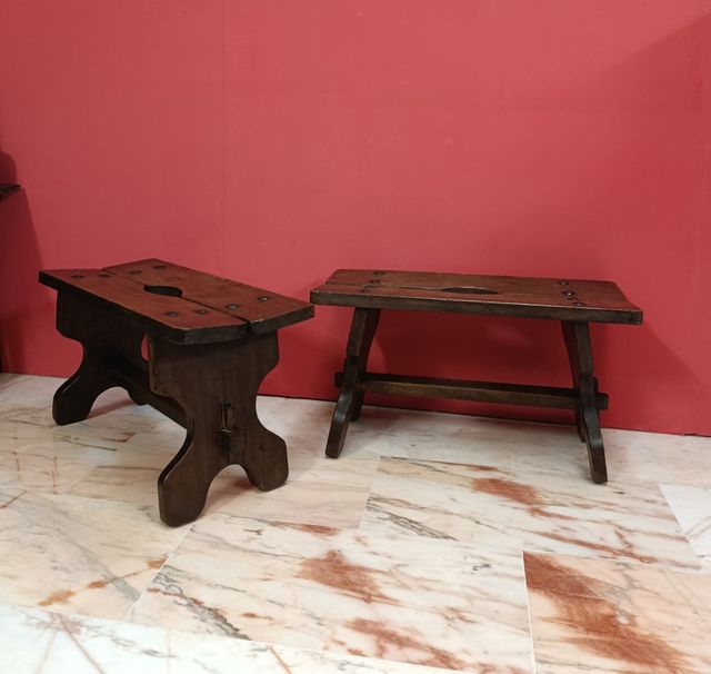 2 vecchie panche in legno