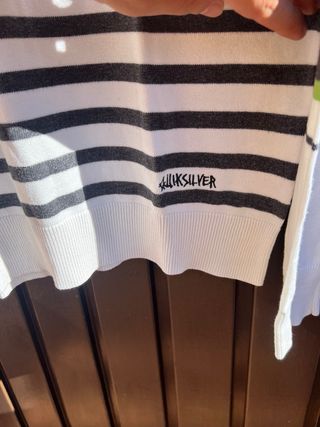 Jersey Quiksilver Rayas Blanco y Negro