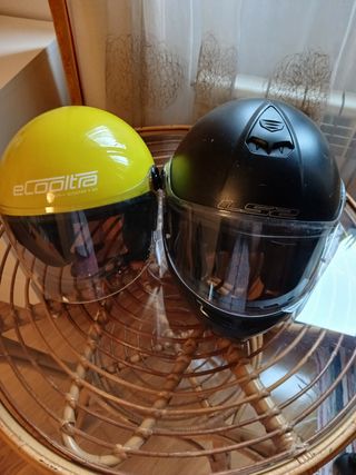 Casco Moto Amarillo y Negro