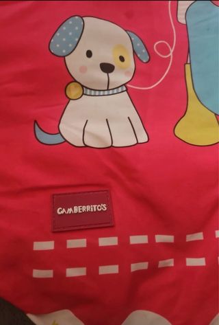 Saco de silla de paseo rosa con dibujo