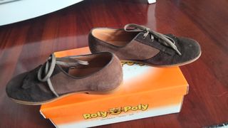 Zapato blucher niña marrón