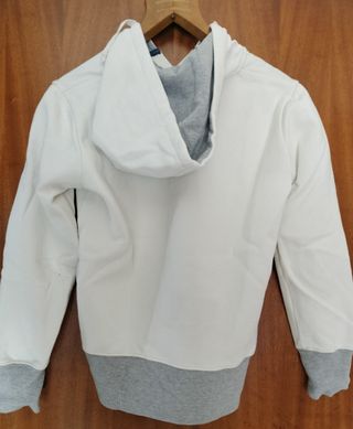 Sudadera Reebok Blanca y Gris