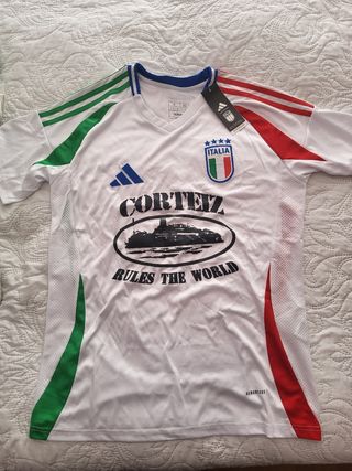 Camiseta Italia x Corteiz Adidas Blanca