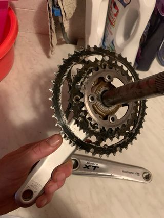 Guarnitura tripla Shimano Deore XT vintage