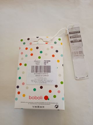 Medias Boboli niña talla 12 azul marino