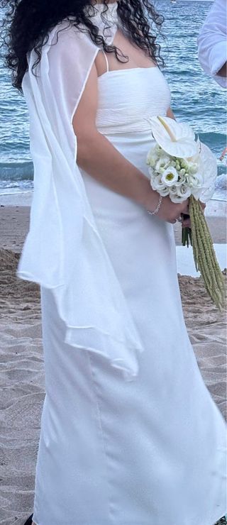 Vestido de Novia Lady Pipa Blanco con pañuelo