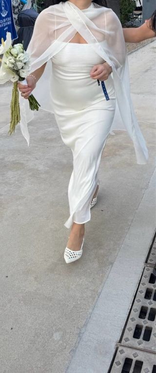 Vestido de Novia Lady Pipa Blanco con pañuelo