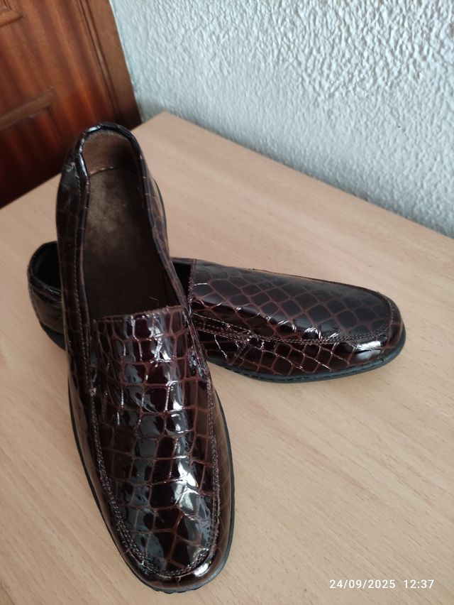 Zapatos planos mujer marrones