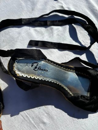 Espadrillas Bata Nere Zeppa Fiocco 39