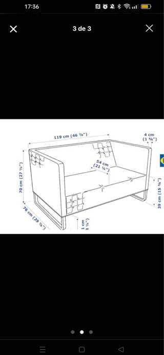 Sofá Ikea 2 plazas gris