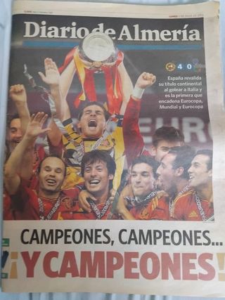 Periódico Diario de Almería España Campeona 2012