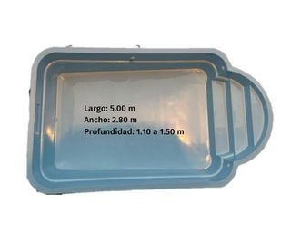Piscina de poliéster 5 x 2.80m