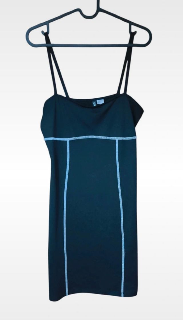 Vestido Negro H&M Satén