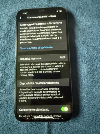 Apple iPhone 12 Pro Max grafite batteria 78%