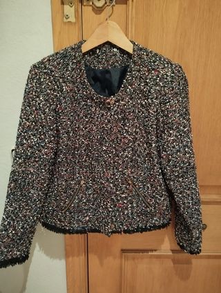 Chaqueta Tweed Multicolor Talla S