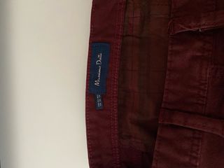 Pantalón Massimo Dutti Granate Recto Talla 44
