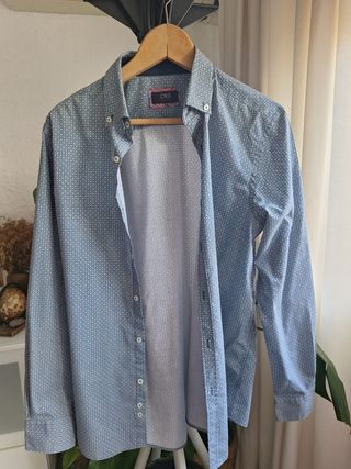 Camisa de hombre CNS azul con estampado