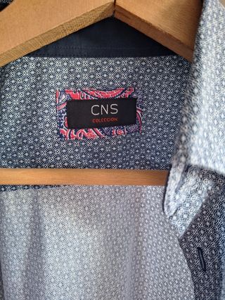 Camisa de hombre CNS azul con estampado