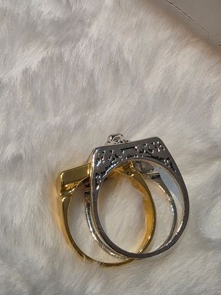 Anillo Secreto Hombre León Plata y Oro