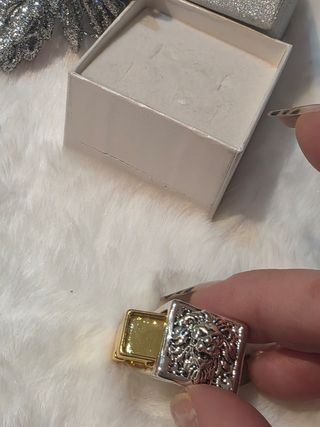 Anillo Secreto Hombre León Plata y Oro