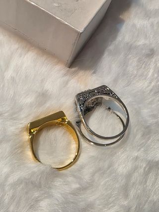 Anillo Secreto Hombre León Plata y Oro