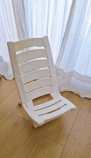 Silla de Playa Blanca Plegable