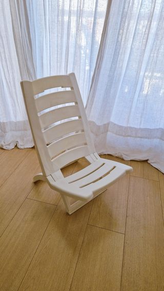Silla de Playa Blanca Plegable